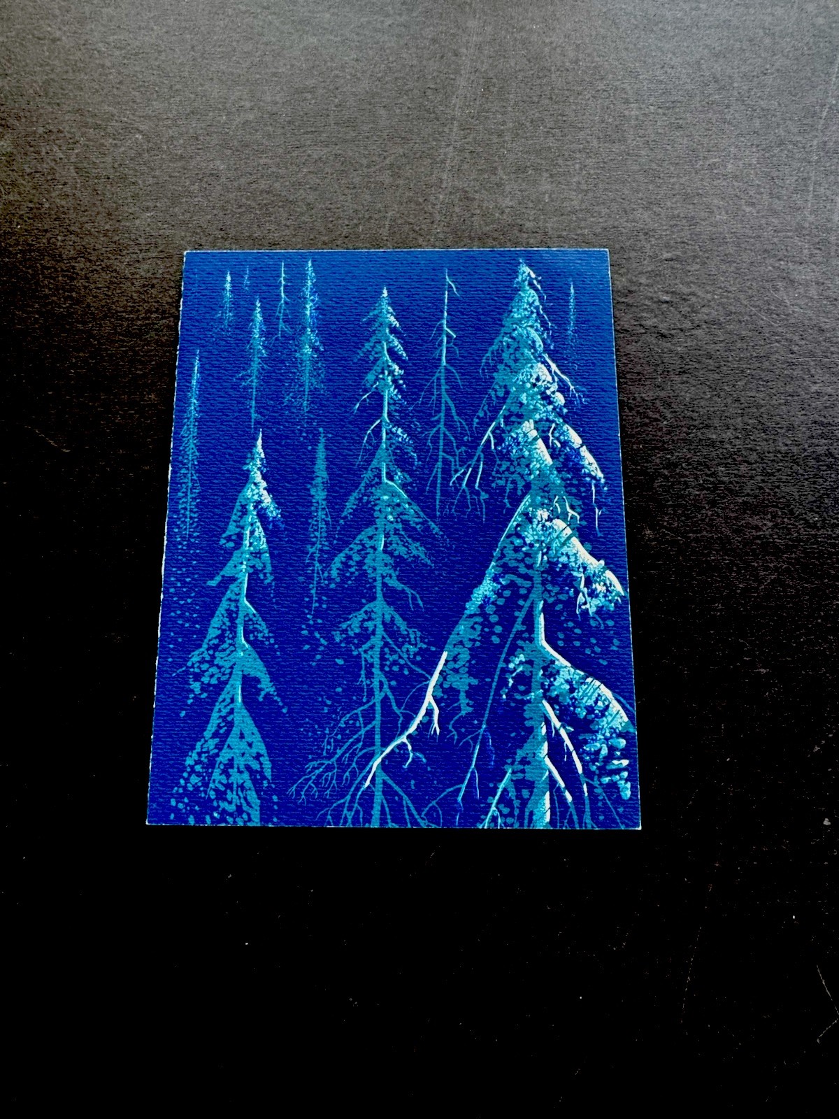 1 VTG Eyvind Earle Xmas Greeting Card Irene Dash “Trees in Snow” Haunting Beauty 1 VTG Eyvind Earle Xmas Greeting Card Irene Dash “Trees in Snow” Haunting Beauty