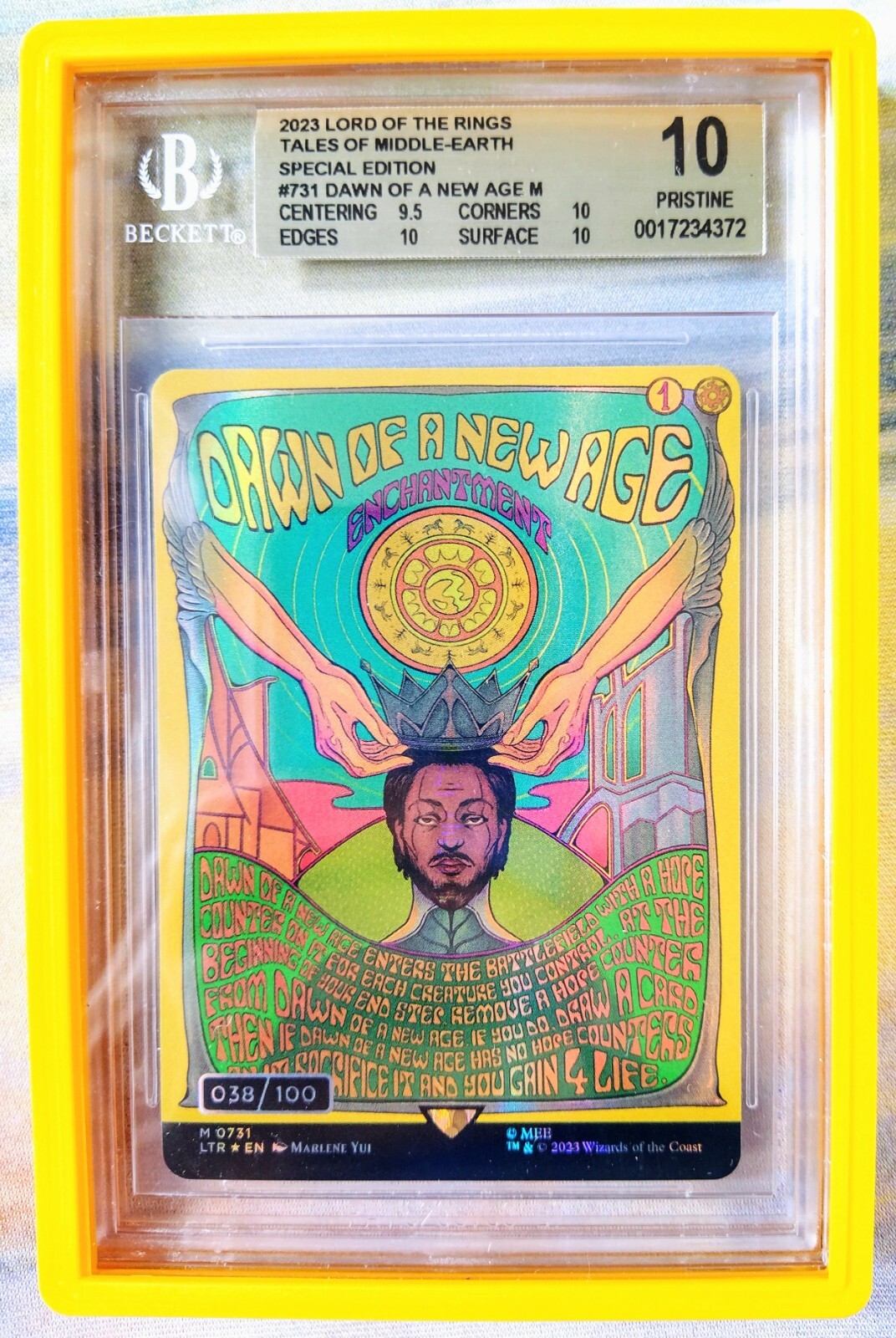 BGS 10 Serialized DAWN OF A NEW AGE Lord Of The Rings MTG Serial LOTR Magic /100 BGS 10 Serialized DAWN OF A NEW AGE Lord Of The Rings MTG Serial LOTR Magic /100