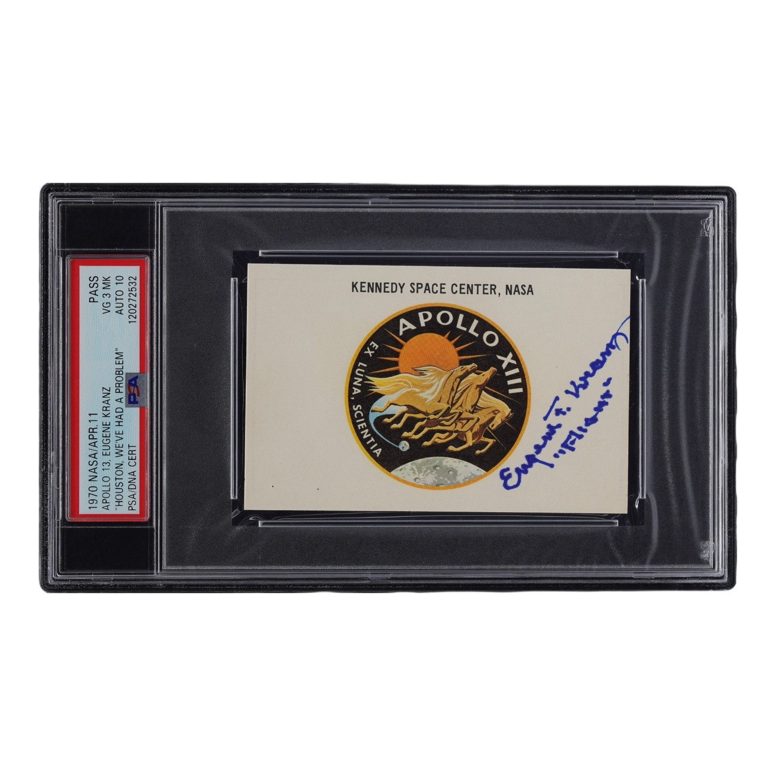 EUGENE KRANZ SIGNED 1970 APOLLO 13 LAUNCH PASS NASA SPACE CENTER PSA POP 1 EUGENE KRANZ SIGNED 1970 APOLLO 13 LAUNCH PASS NASA SPACE CENTER PSA POP 1