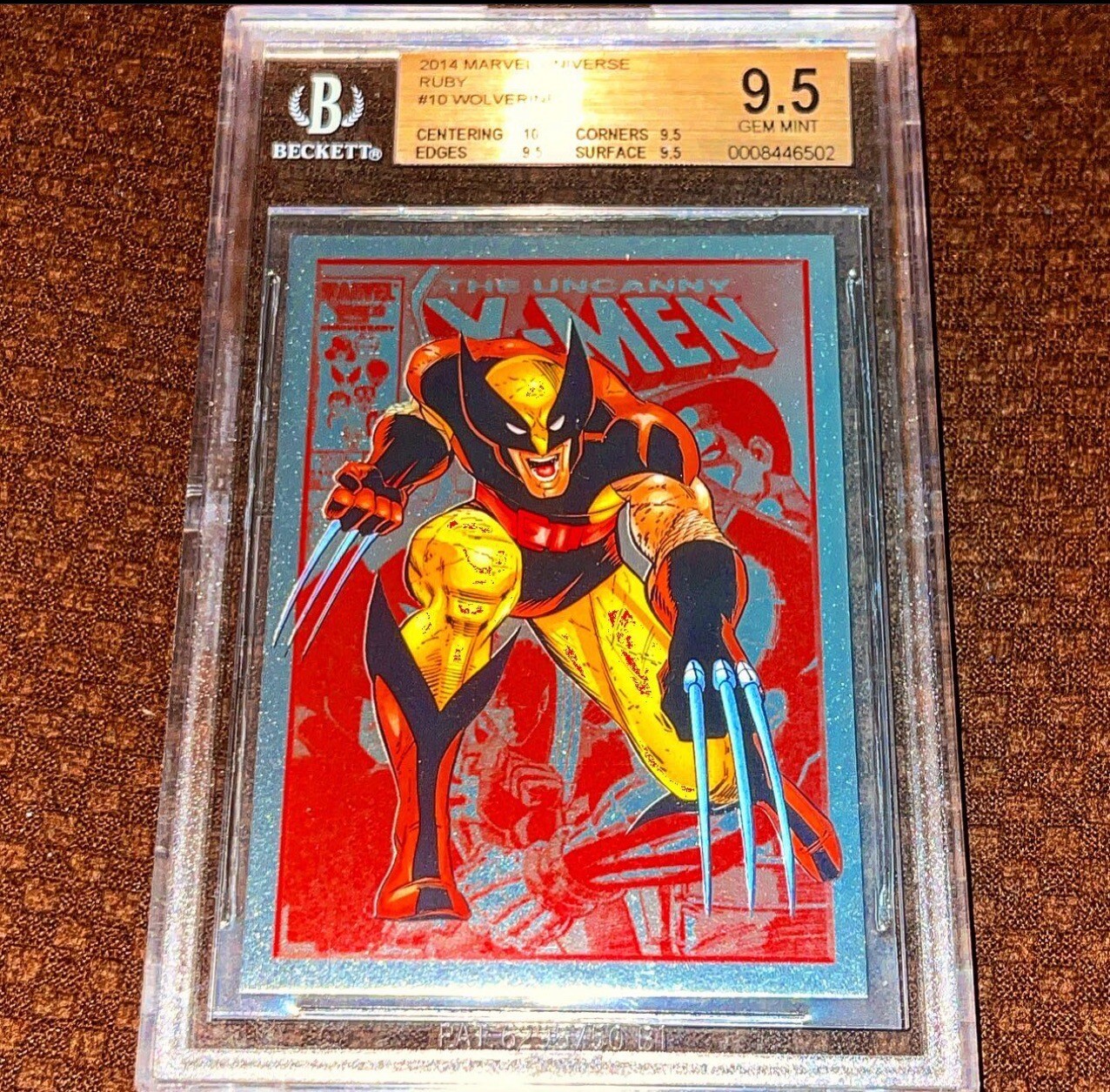 BGS 9.5 2014 MARVEL UNIVERSE RUBY #40/50 WOLVERINE POP 2 BGS 9.5 2014 MARVEL UNIVERSE RUBY #40/50 WOLVERINE POP 2