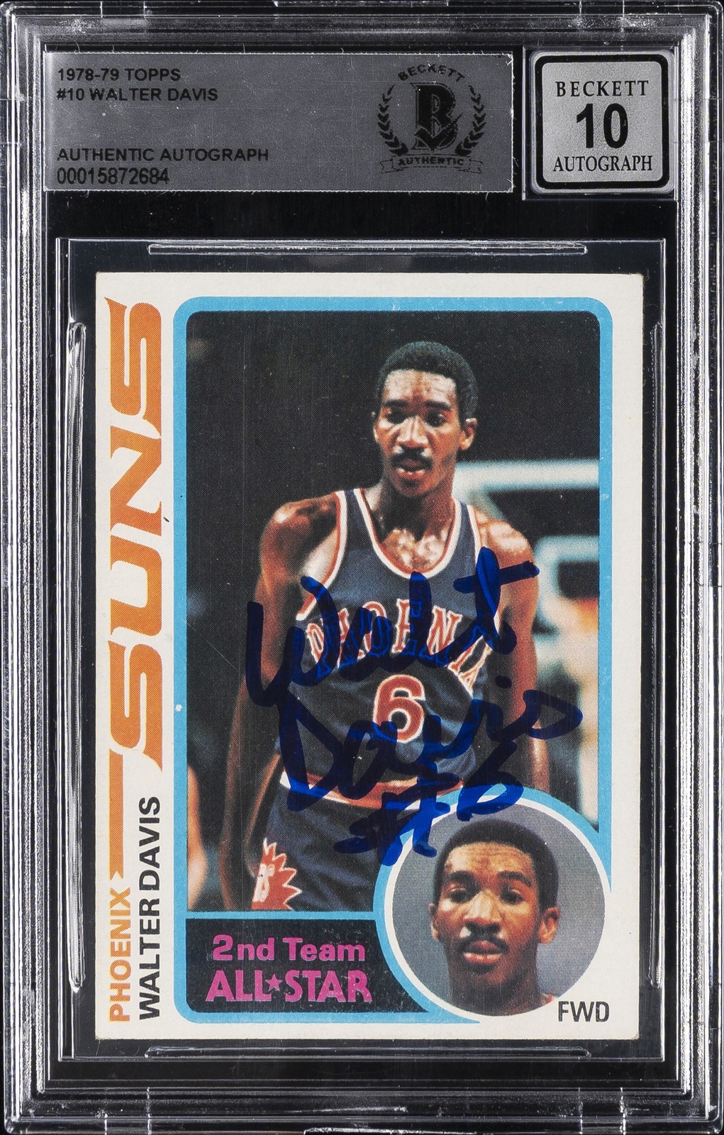 1978-79 TOPPS #10 WALTER DAVIS BGS AUTHENTIC 1978-79 TOPPS #10 WALTER DAVIS BGS AUTHENTIC