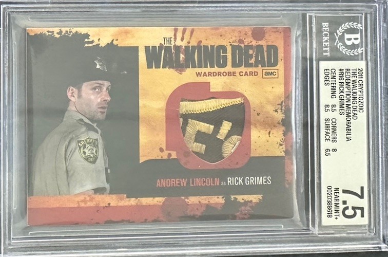 2011 AMC The Walking Dead Andrew Lincoln /18 Wardrobe Worn Redemption RELIC BGS 2011 AMC The Walking Dead Andrew Lincoln /18 Wardrobe Worn Redemption RELIC BGS