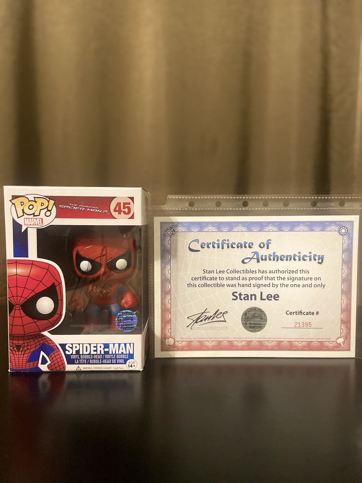 🔥Super RARE Stan Lee Signed /Autograph Spider-Man Funko Pop 45 COA🔥🔥🔥 🔥Super RARE Stan Lee Signed /Autograph Spider-Man Funko Pop 45 COA🔥🔥🔥