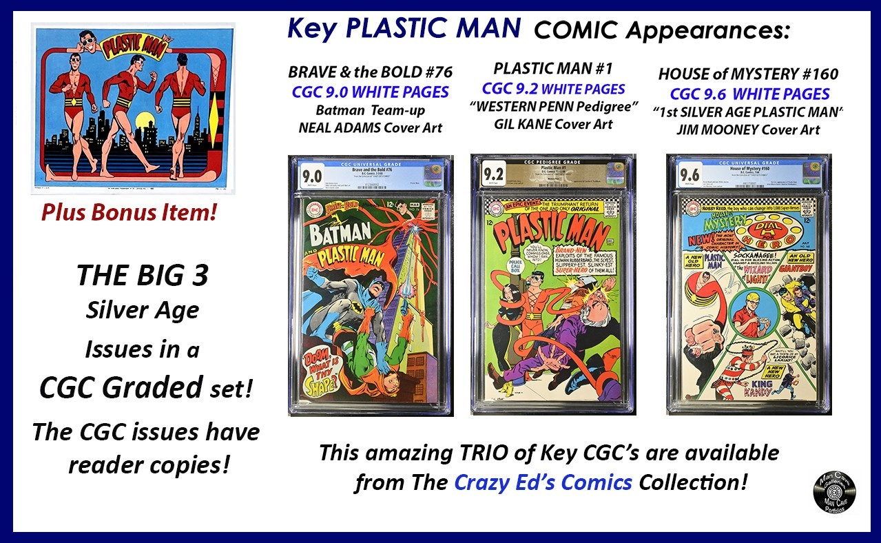 CRAZY Eds' Portfolio: PLASTIC MAN 1960's KEY Eds 'PEDIGREE' 1 of a KIND-send BO CRAZY Eds' Portfolio: PLASTIC MAN 1960's KEY Eds 'PEDIGREE' 1 of a KIND-send BO