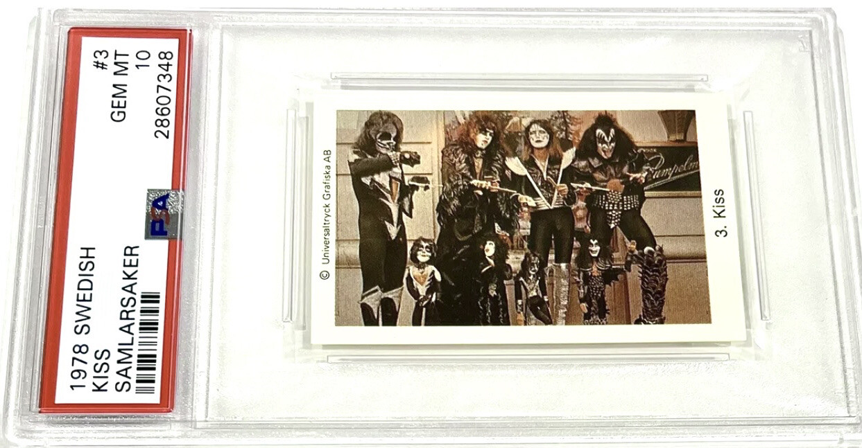 1978 SWEDISH *RARE* KISS PSA 10 *ICONIC BAND* (ROCK HISTORY) *HIGHEST GRADED*