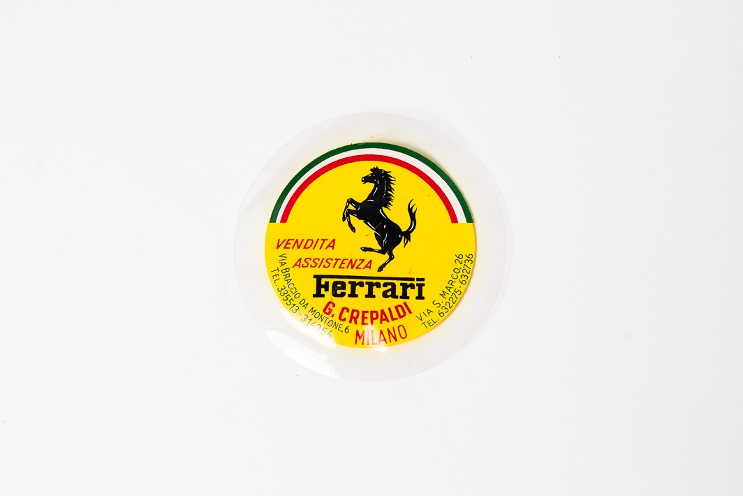 1953-93 Ferrari Crepaldi Milano Tax Disc Holder Decal Sticker 250 308 328 Testar 1953-93 Ferrari Crepaldi Milano Tax Disc Holder Decal Sticker 250 308 328 Testar