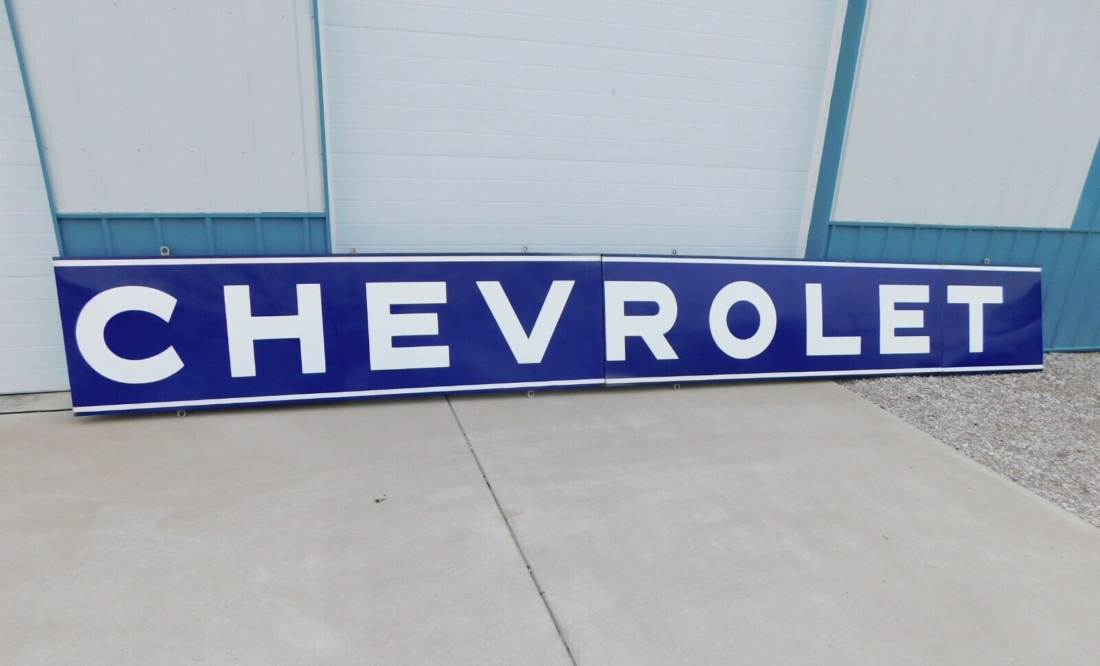 Original 1940's Chevrolet Dealership Porcelain Sign 20' Vintage Chevy Original 1940's Chevrolet Dealership Porcelain Sign 20' Vintage Chevy