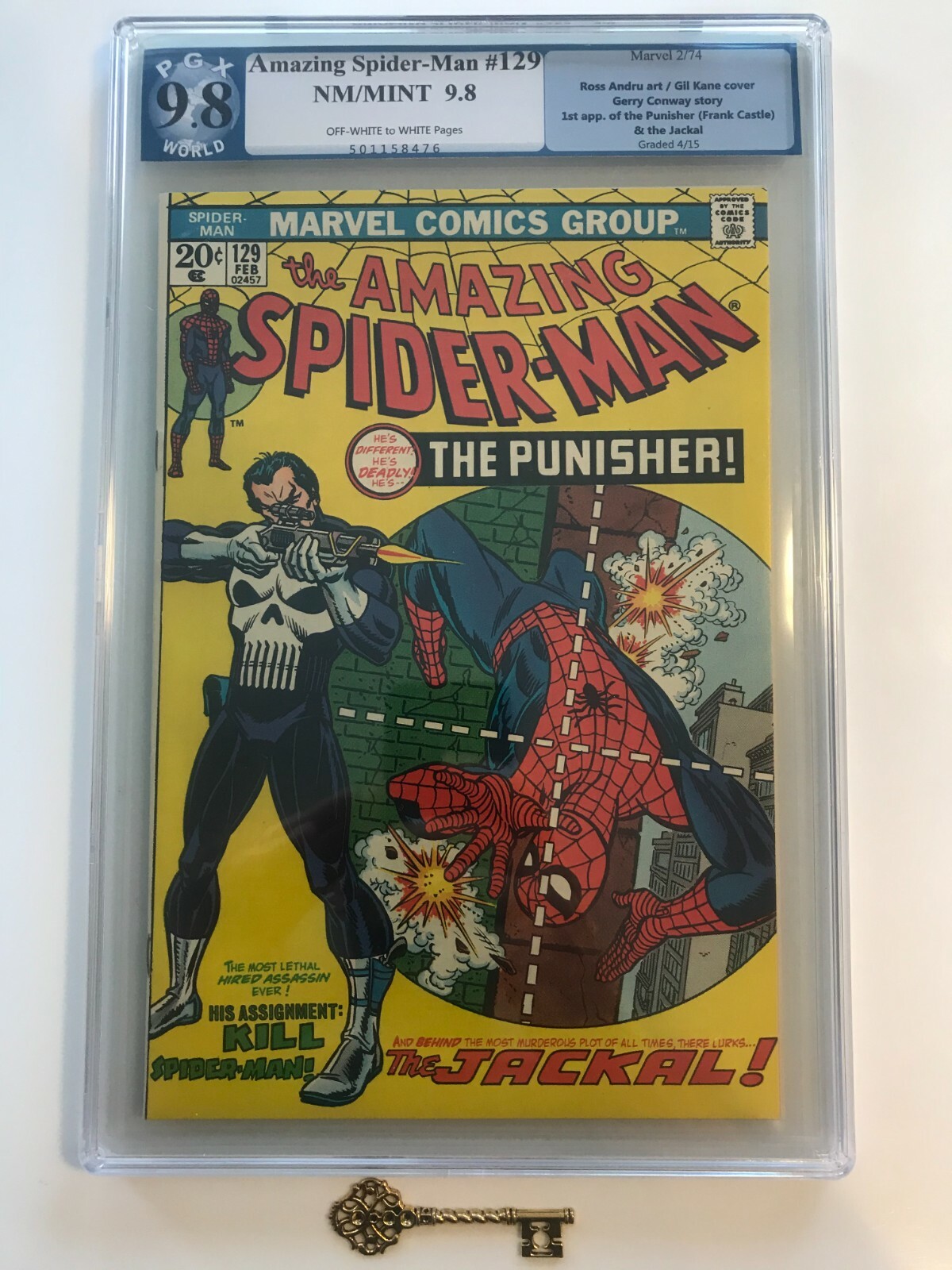 Amazing Spider-Man #129 PGX 9.8 - 1st Punisher Bronze Age Key Mega Key Amazing Spider-Man #129 PGX 9.8 - 1st Punisher Bronze Age Key Mega Key