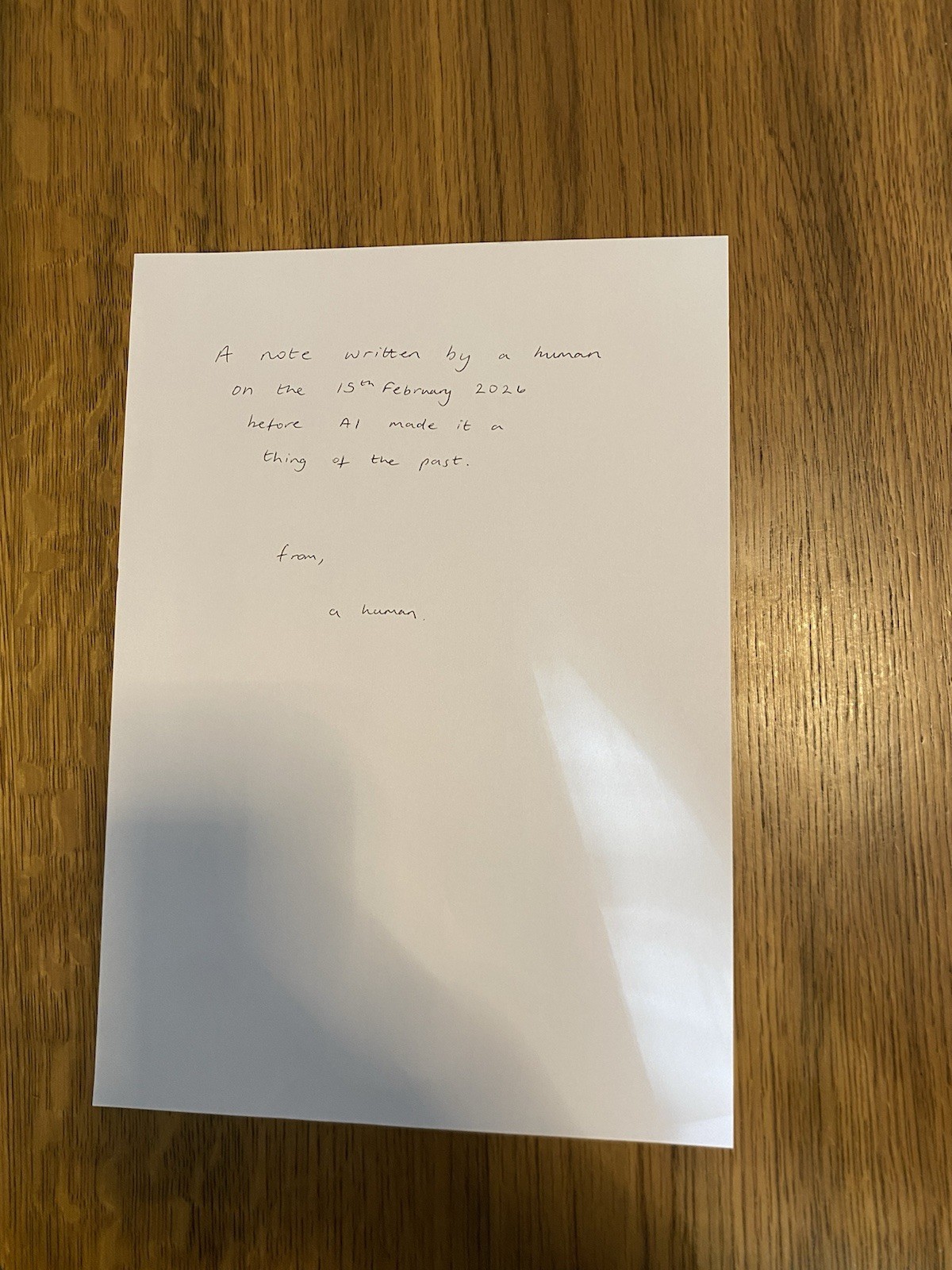 A Handwritten Note By A Human Before AI Makes It History A Handwritten Note By A Human Before AI Makes It History