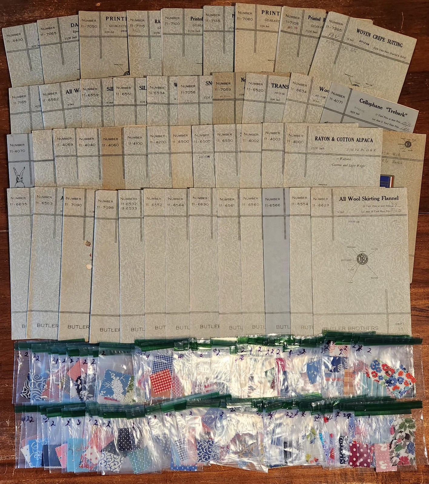 Antique Butler Brothers 1935 Fabric Sample Books Large Collection Swatch/Textile