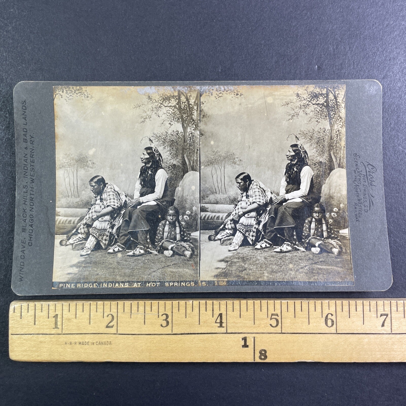 Crazy Horse ? Oglala Lakota Native Indian Stereoview W.R. Cross c1877 Y4677