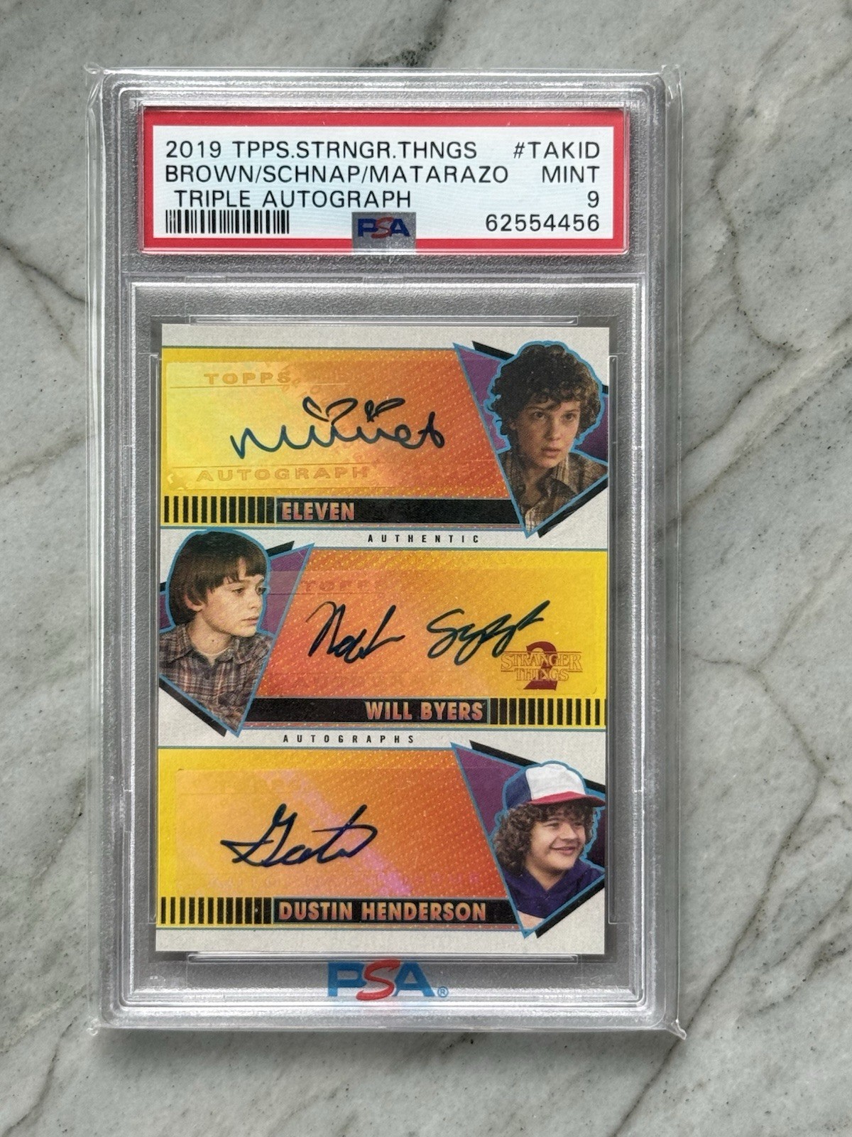 2019 Topps Stranger Things Triple Auto Pop 1 Only One Graded. Holy Grail /10 2019 Topps Stranger Things Triple Auto Pop 1 Only One Graded. Holy Grail /10