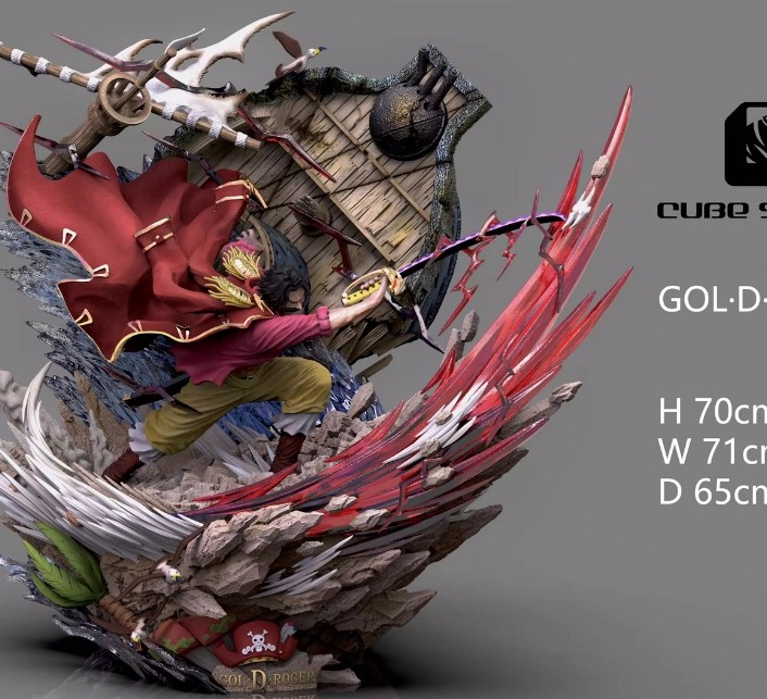 Cube Studio One Piece Gol·D·Roger Model Resin in stock Painted H70cm Collection
