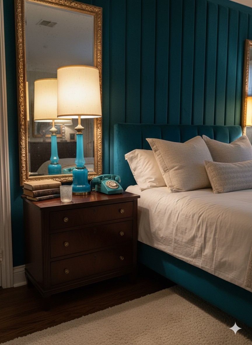 Antq French Neoclassical Blue Opaline Uranium Lamp 38