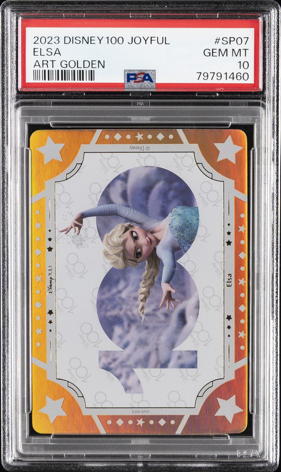 2023 CARD.FUN DISNEY100 JOYFUL ART GOLDEN #SP07 ELSA 48/100 PSA 10