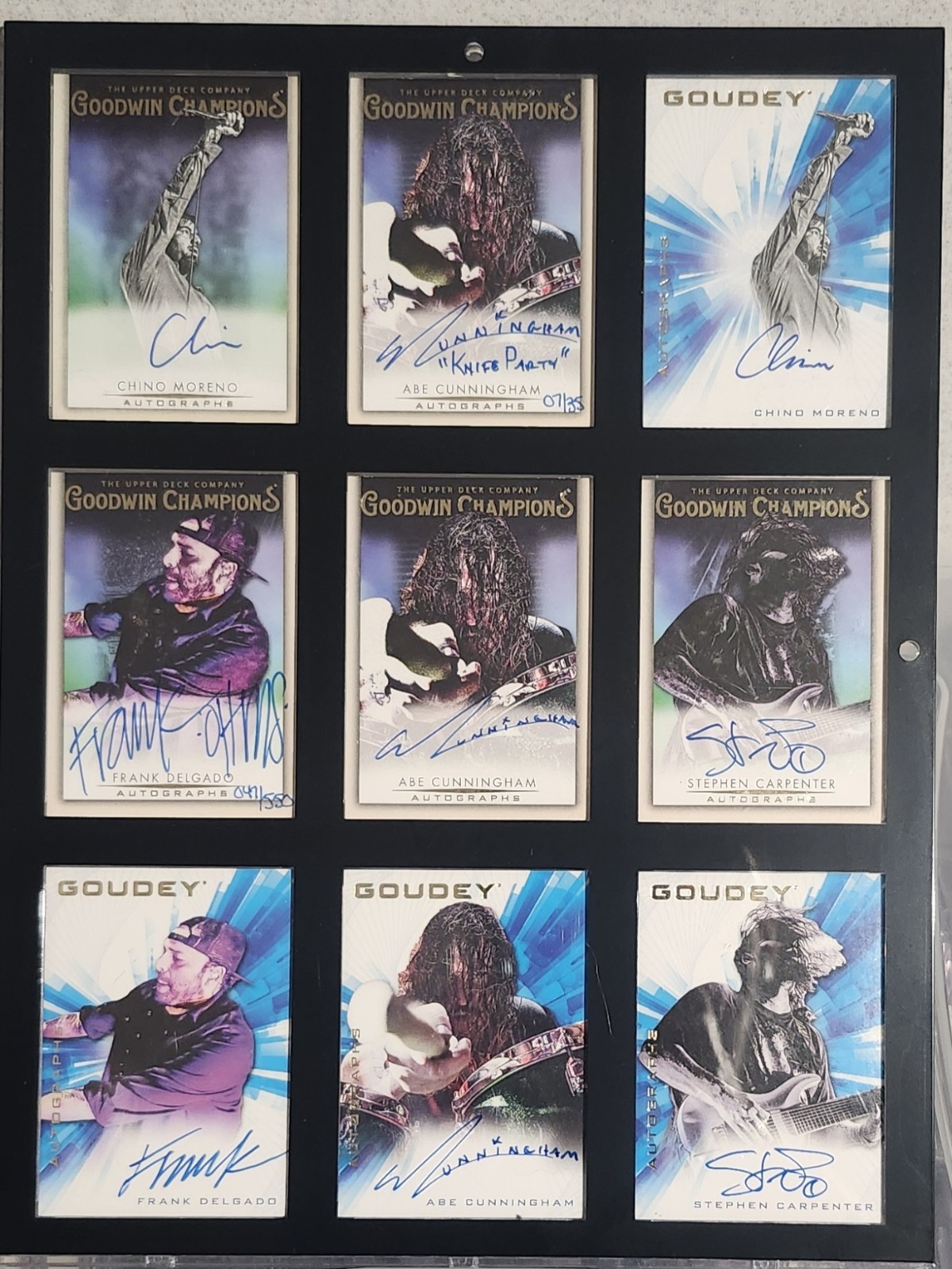 2021 Goodwin Champions Deftones Autos Chino Moreno Abe Steph Frank Rare Auto /35 2021 Goodwin Champions Deftones Autos Chino Moreno Abe Steph Frank Rare Auto /35