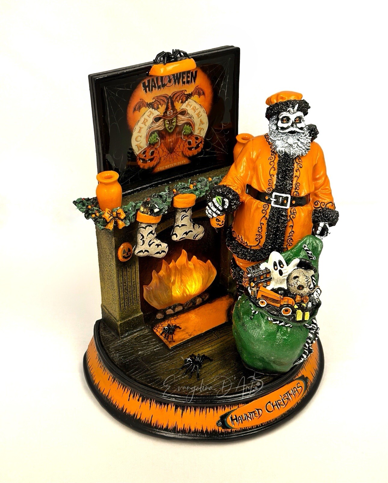 Haunted Christmas Halloween Collectible Rare Vintage Holiday Spooky Santa Decor Haunted Christmas Halloween Collectible Rare Vintage Holiday Spooky Santa Decor