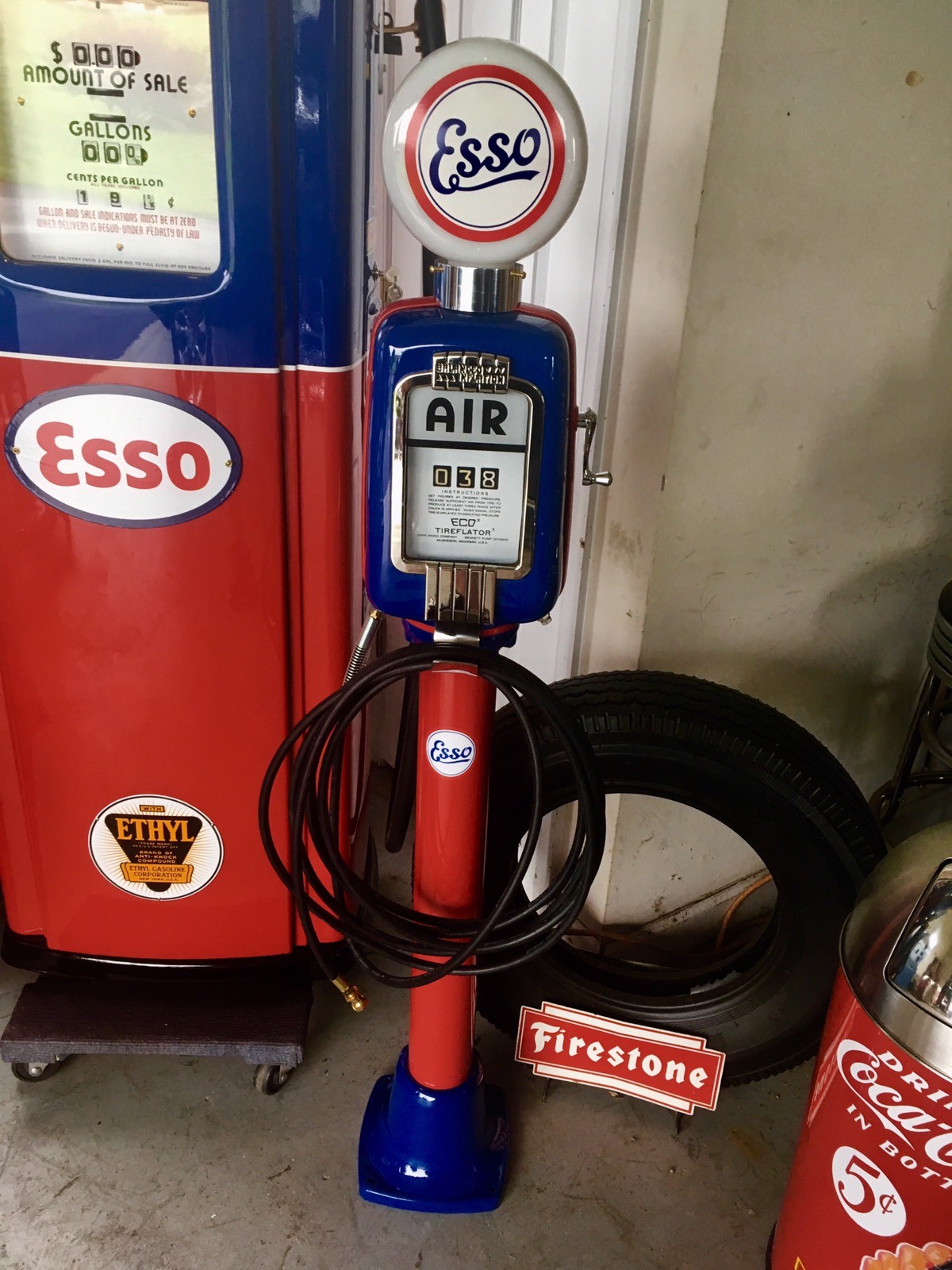 Vintage Eco AirMeter Gas Oil Esso/Sinclair /Texaco Restored With Esso Globe Vintage Eco AirMeter Gas Oil Esso/Sinclair /Texaco Restored With Esso Globe
