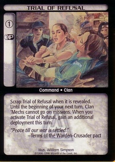 Trial of Refusal - Arsenal - Battletech CCG Trial of Refusal - Arsenal - Battletech CCG