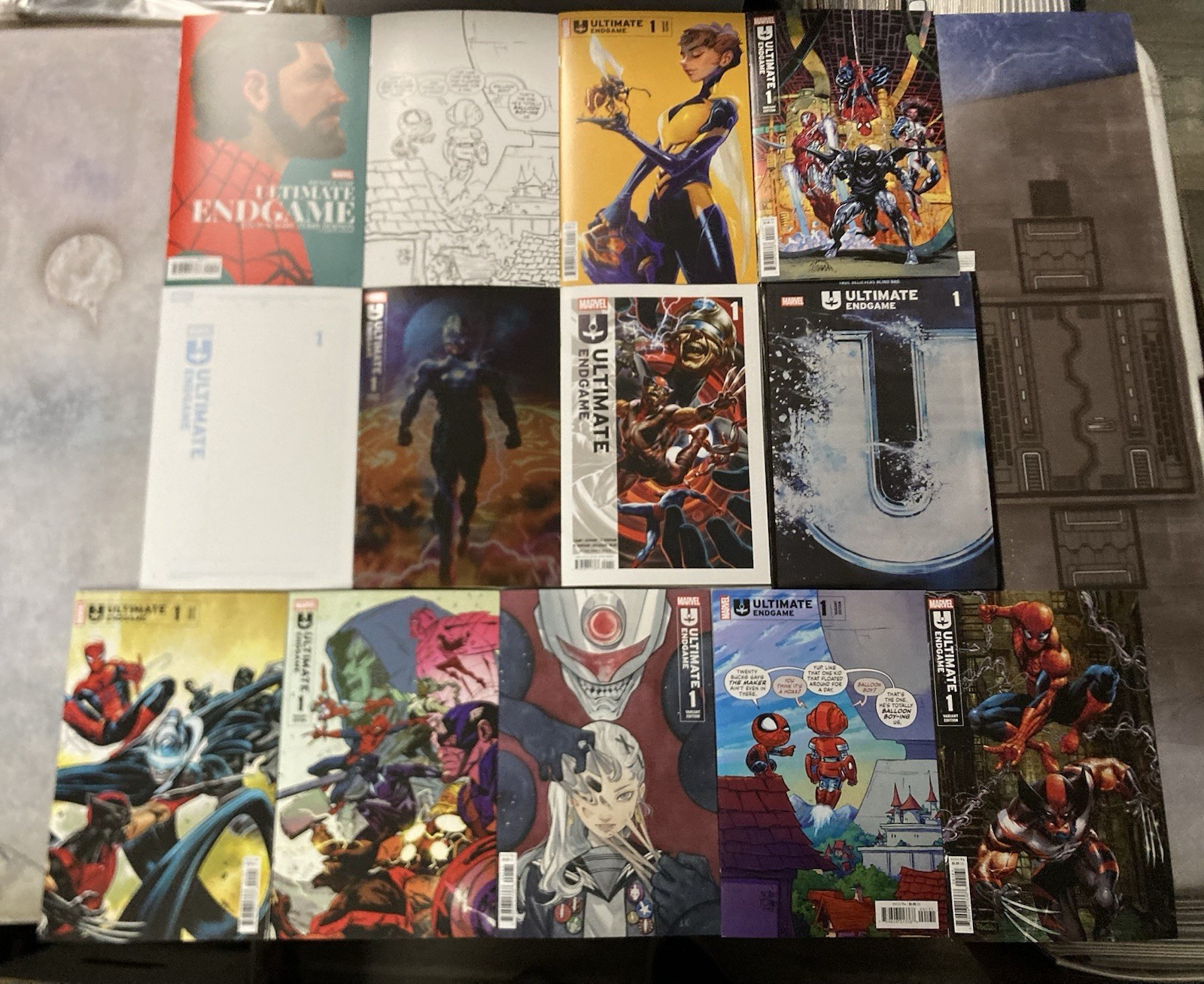 ULTIMATE ENDGAME #1 X13 1:1000,100,50,25 Zdarsky FOIL POLYBAG VARIANT COMIC BA ULTIMATE ENDGAME #1 X13 1:1000,100,50,25 Zdarsky FOIL POLYBAG VARIANT COMIC BA