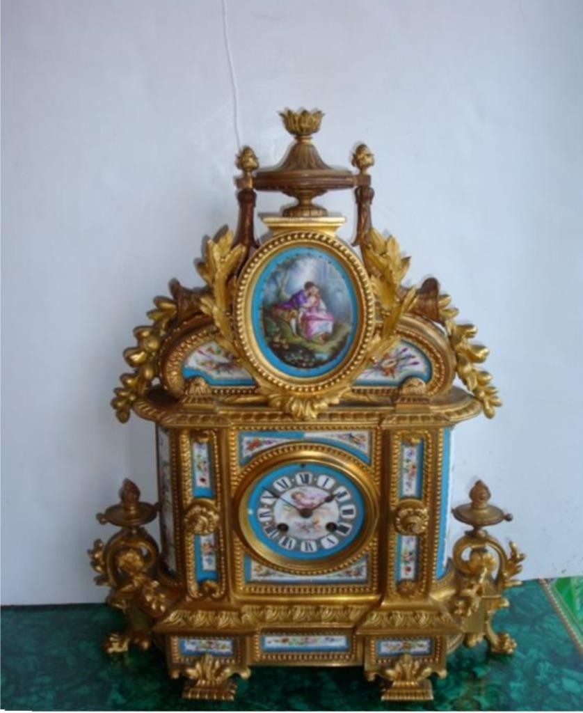 SUPER CLEARANCE $16,000 19THC ORMOLU MOUNTED SEVRES MANTEL JAPY FRERES CLOCK SUPER CLEARANCE $16,000 19THC ORMOLU MOUNTED SEVRES MANTEL JAPY FRERES CLOCK