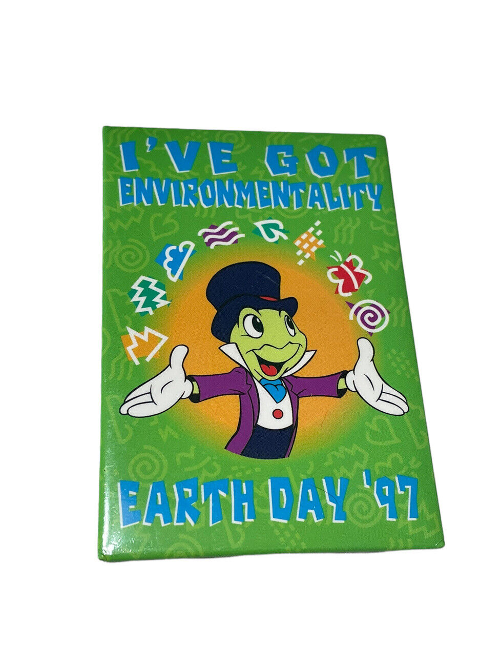 Disney Parks Walt Disney World 1997 Earth Day Button Pin Back Pin Environment