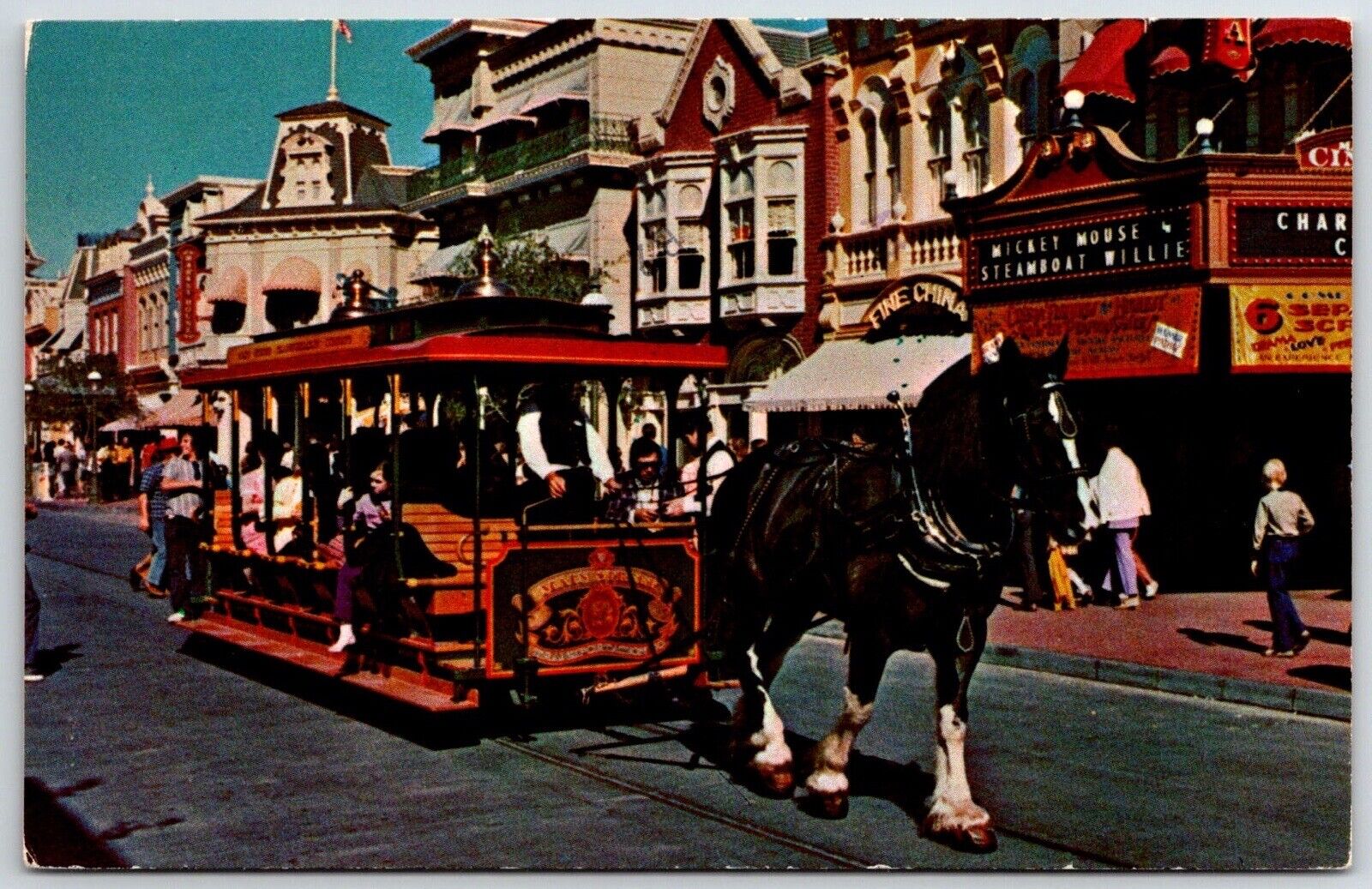 Walt Disney World Reliving the Good Old Days Main Street USA Postcard