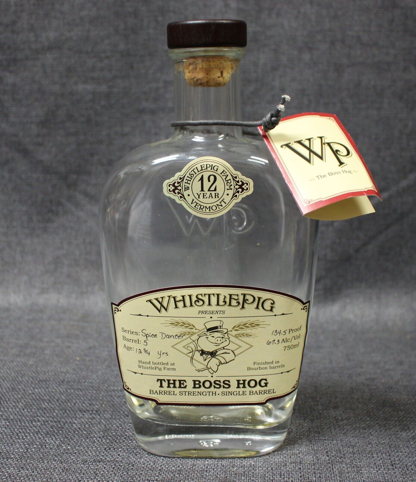 Rare WhistlePig 1st Ed. Boss Hog Spice Dancer  Barrel 5 Empty Collectible Bottle