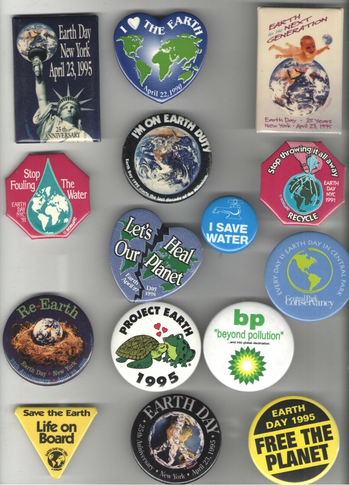 15 old EARTH DAY Renewable ENERGY Environment pin CONSERVATION Climate CHANGE