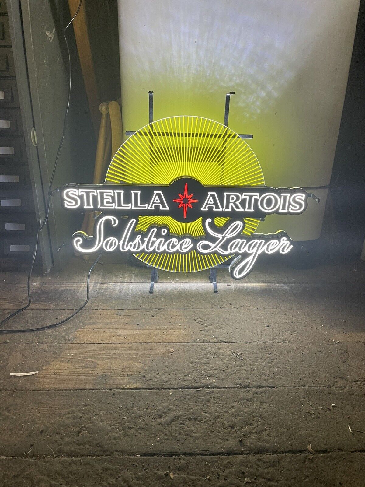 Stella Artois Solstice Lager LED Sign 26” Bar pub Logo New Box Rare HTF