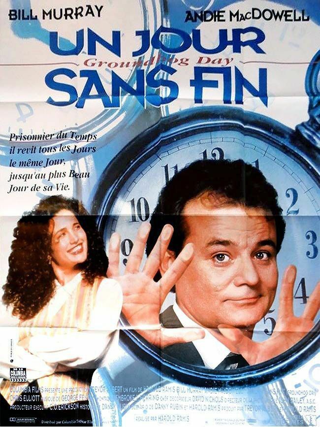 Poster Folded 47 3/16x63in Un Jour Without Fine / Groundhog Day (1993) Bill