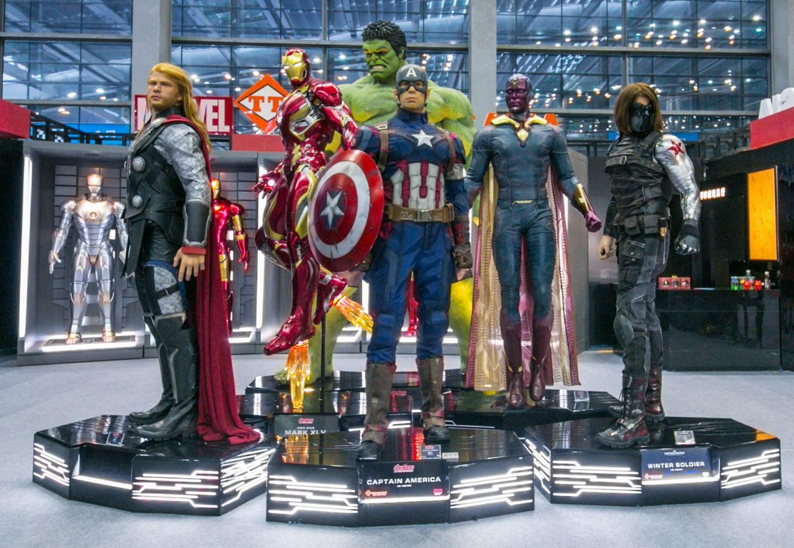 6 Life Size Avengers Infinity War 1:1 Wax Statues Hulk Iron Man Thor Cap America