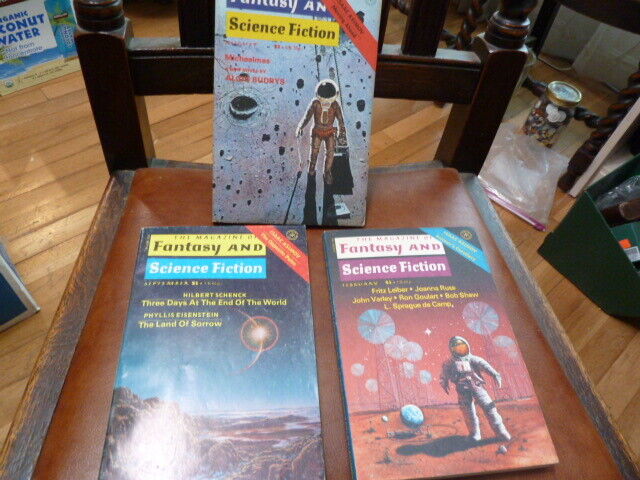 3 Fantasy Science Fiction Magazine 1976 1977 3 Days End of World Michaelmas