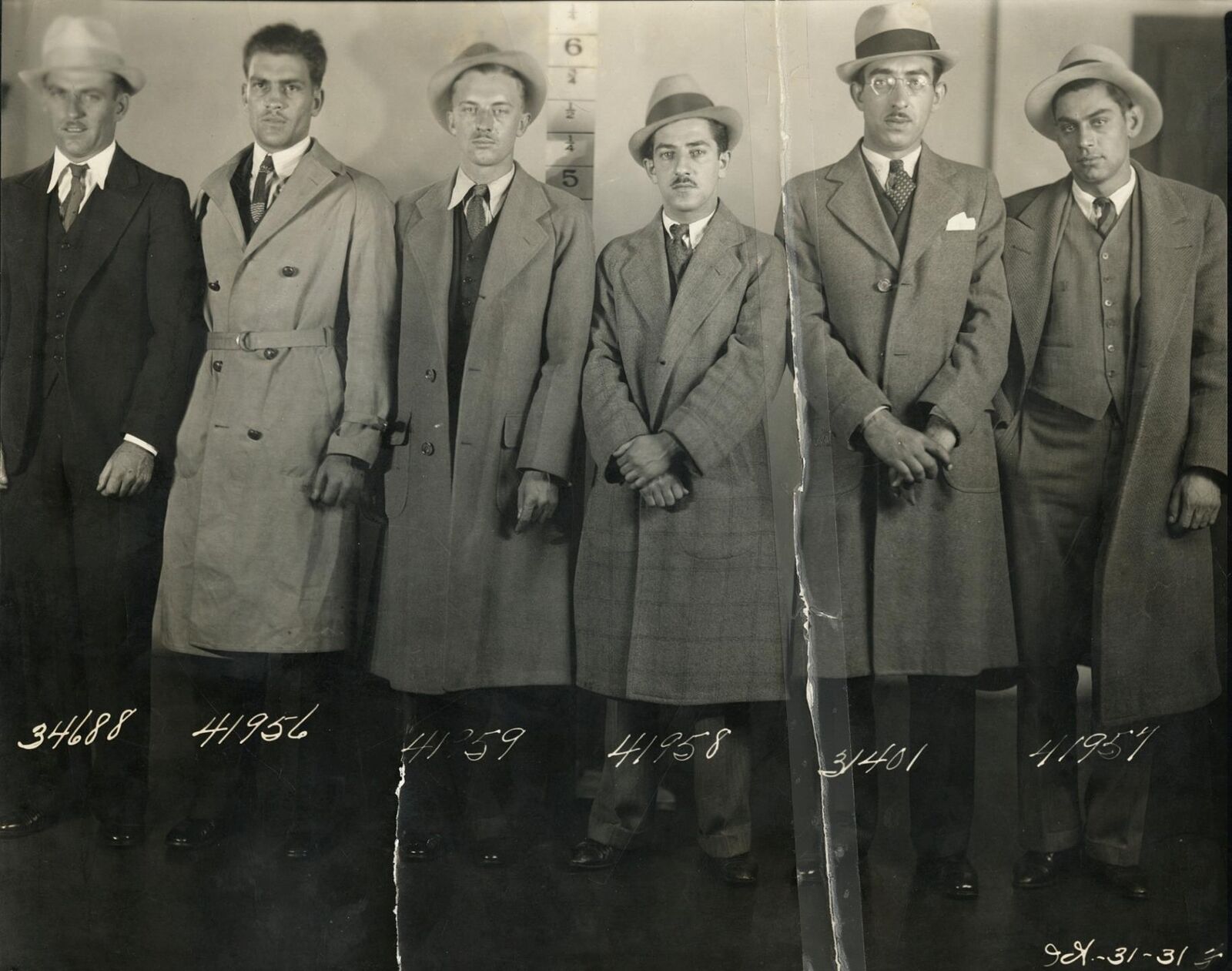 1931 The Purple Gang Mugshot Original Photo SAINT VALENTINE'S DAY MASSACRE