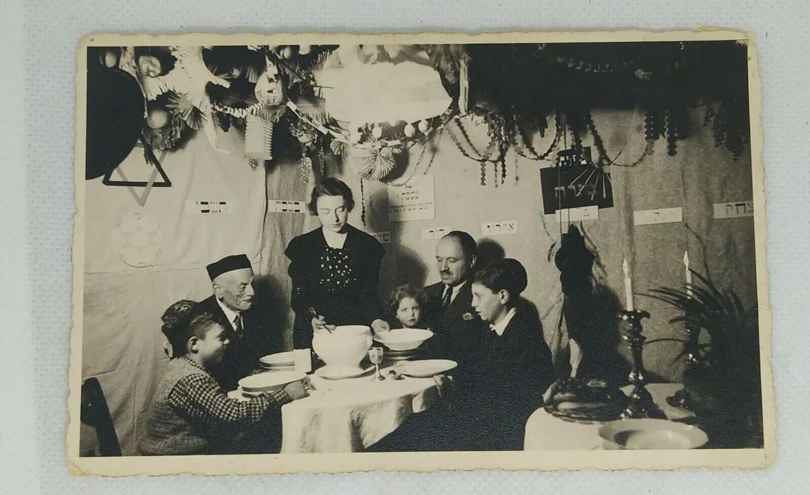 pforzheim Photo sukkot Jewish family 1930s Germany Judaica Rare- PRE HOLOCAUST