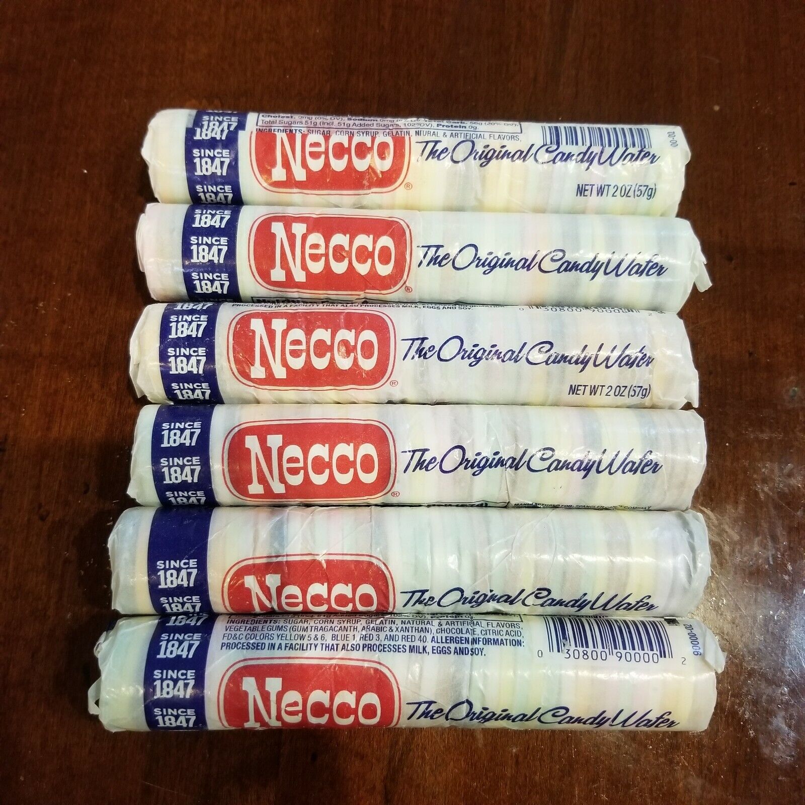 NEW Necco Wafers The Original Candy Wafer 2oz each 6 pcs exp 2/10/23