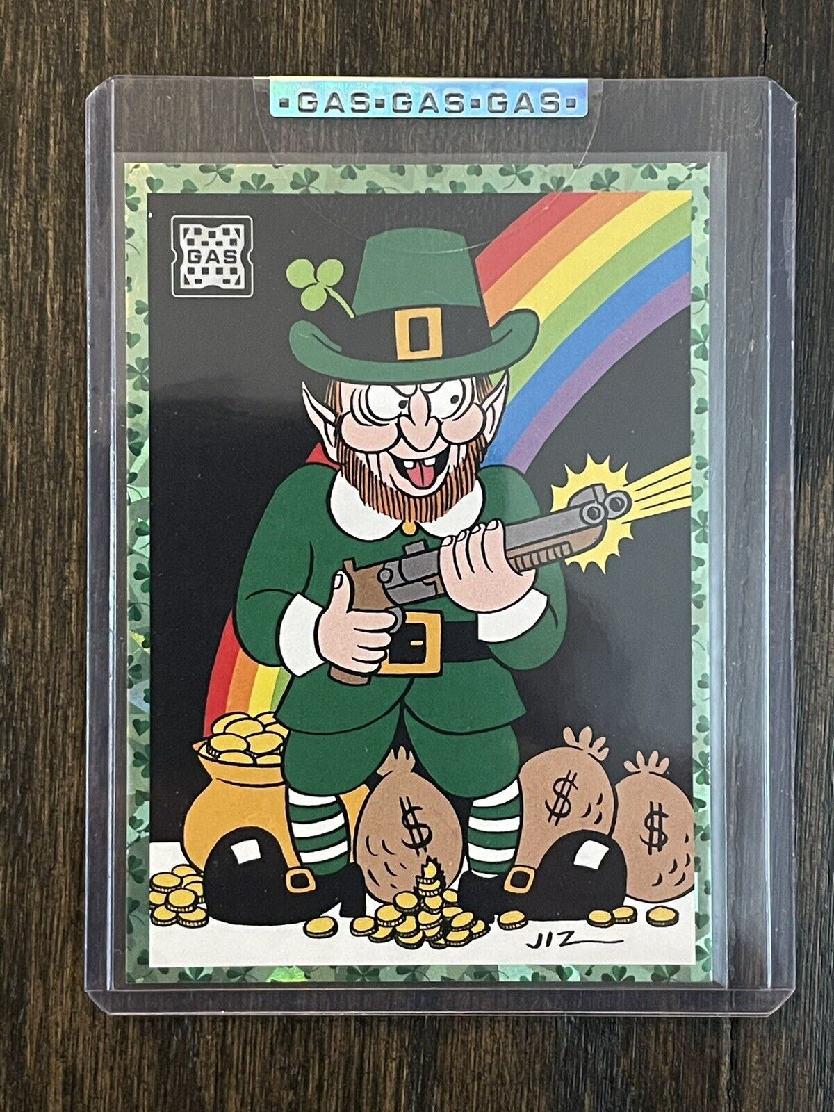 G.A.S. Trading Card  Johnny Ryan St. Patrick’s  Day Rare Prizm /10 Gas Card