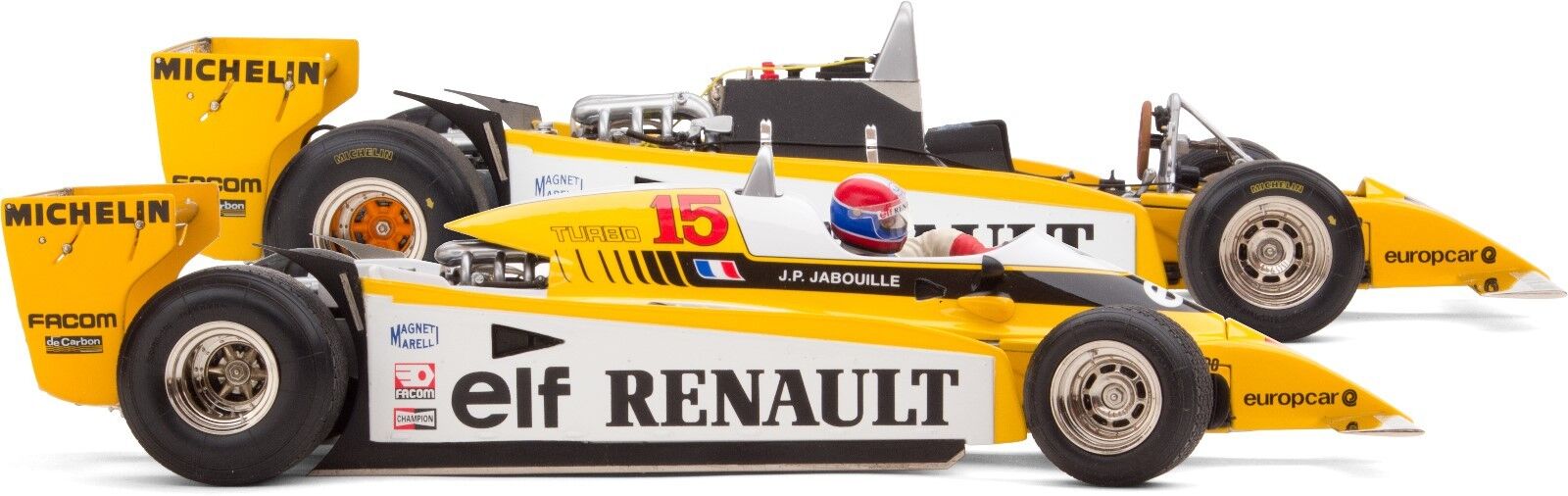 Exoto | 1:18 | SPECIAL OFFER | 1981 Renault RE-20 Turbo F1 Set of 2 Cars