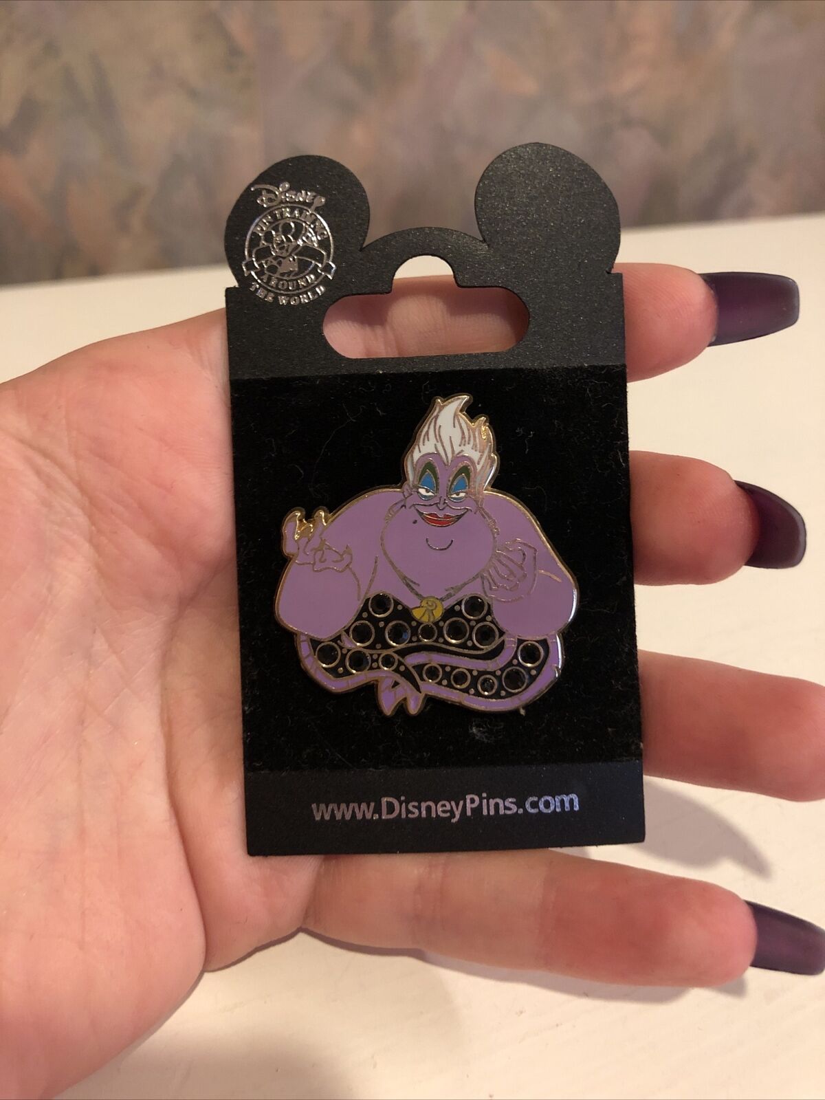 RARE Vintage Walt Disney World Ursula Little Mermaid Pin New On Card
