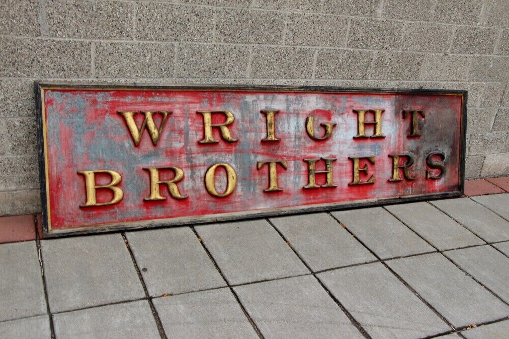 OLD Wright Brothers sign.airplane..see other porcelain neon signs Cadillac, Ford
