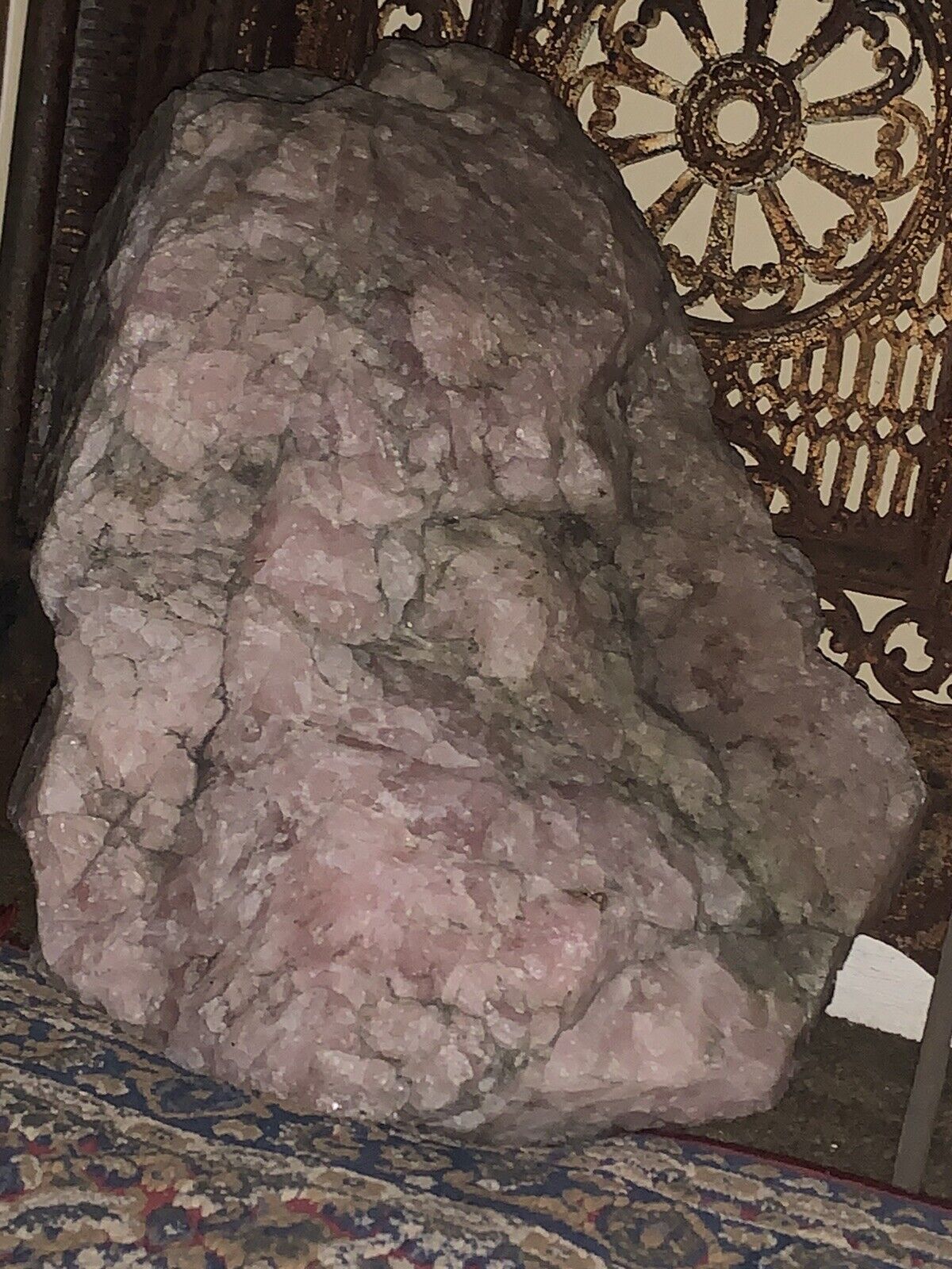 Giant 101 pound amazing rose quartz crystal rock stone Life Love Happiness Peace