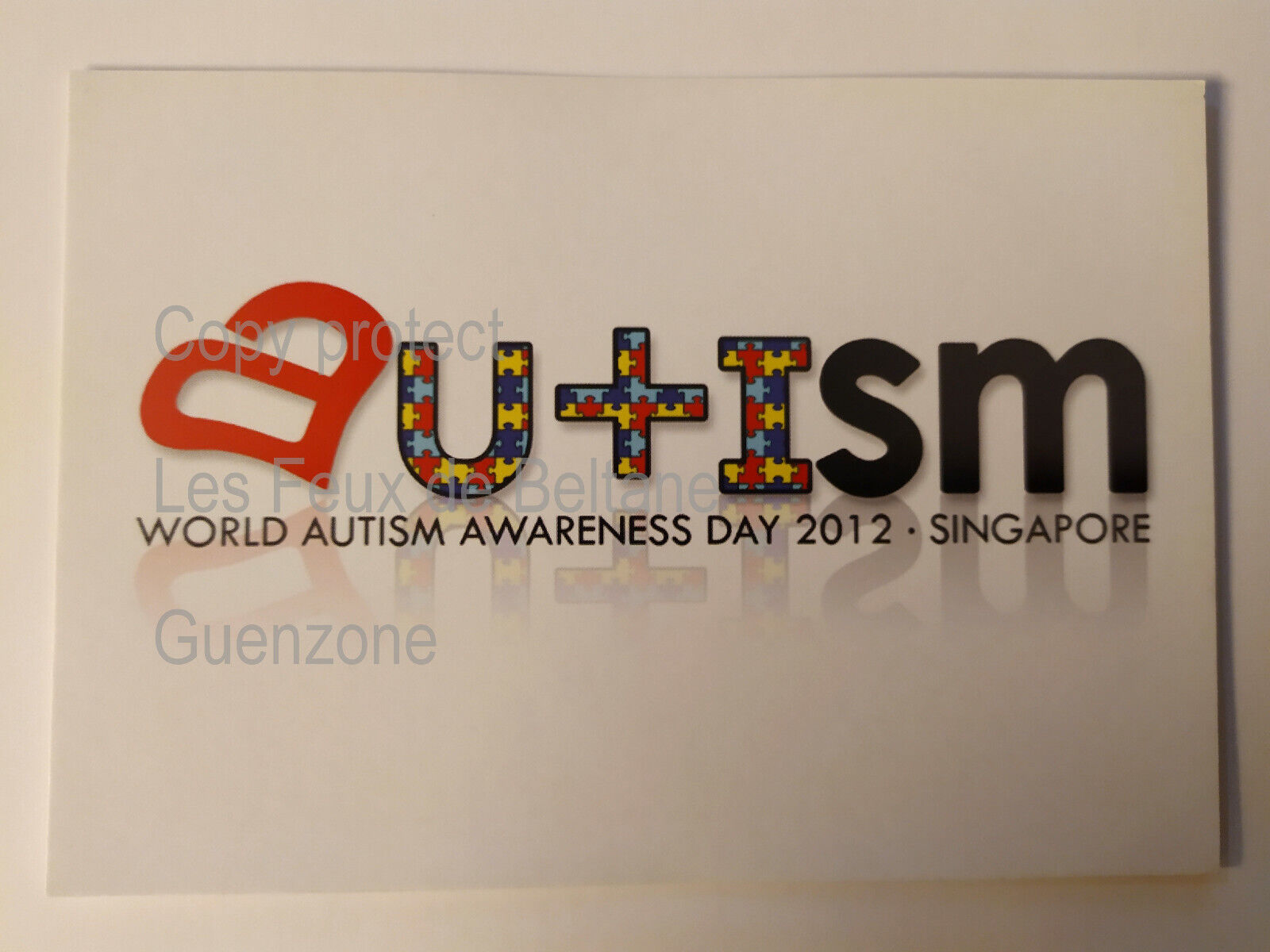 World autism awareness day singapore postcard
