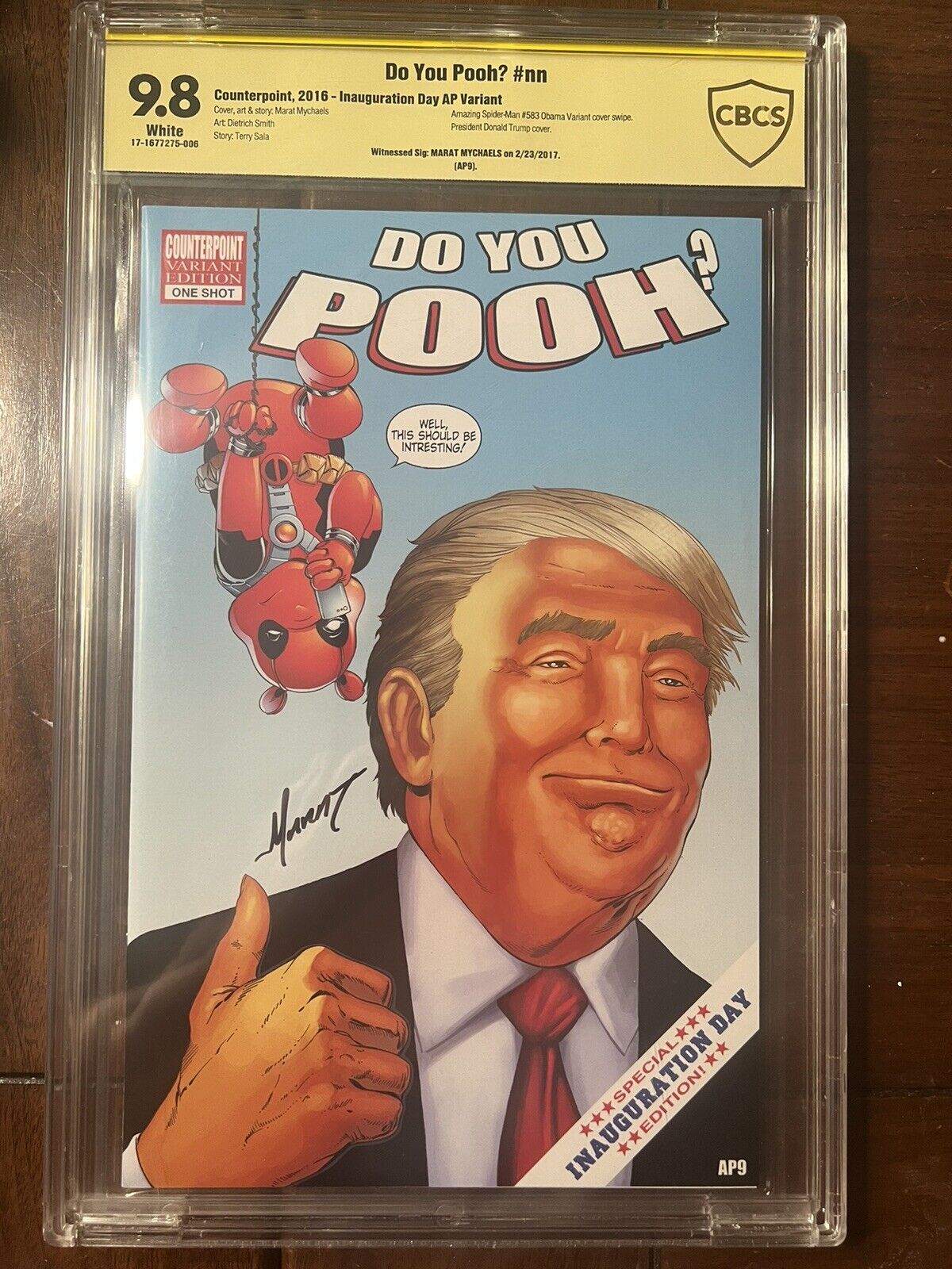 DO YOU POOH? #nn 2016 CBCS 9.8 WHITE INAUGURATION DAY VARIANT SS MYCHAELS RARE