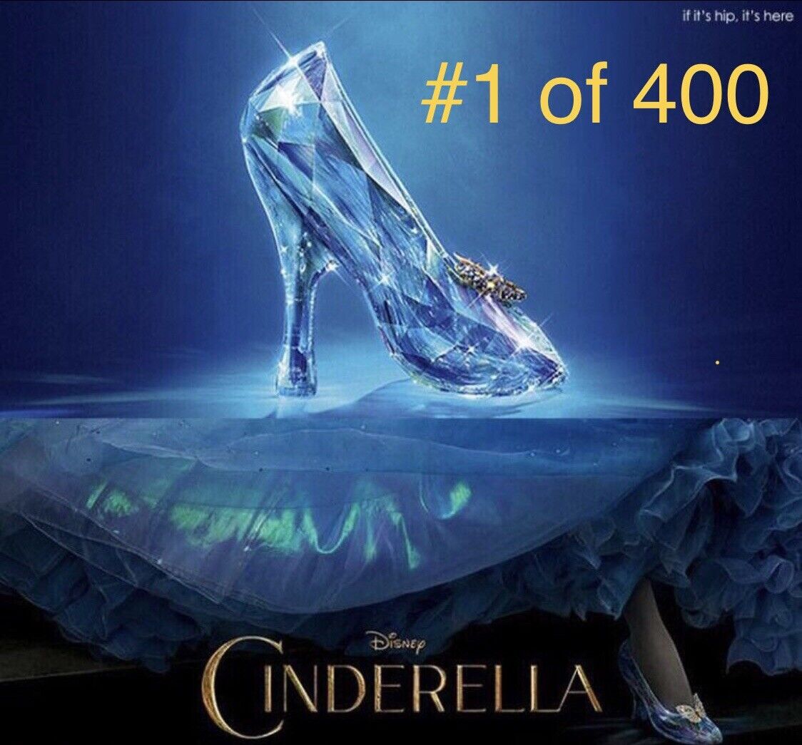 Swarovski Cinderella Crystal Slipper Life Sized #1 Of 400 Pieces Rare  Disney 