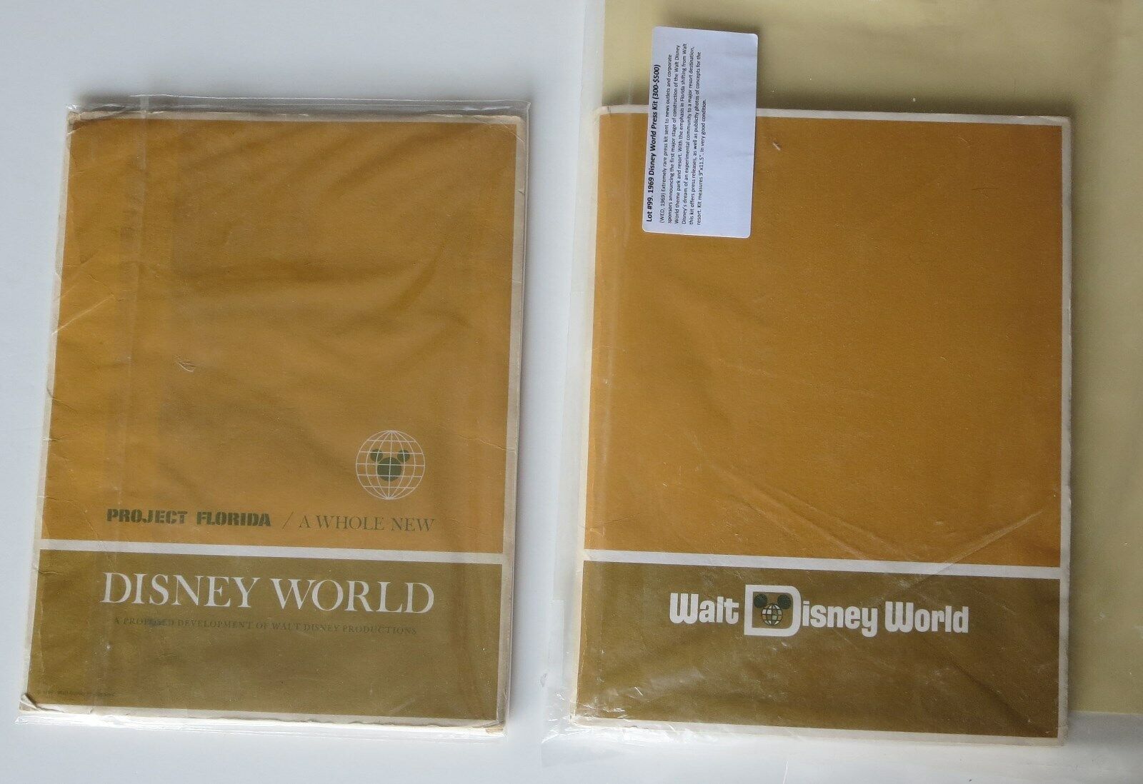 1967 and 1969 Florida Project DISNEY WORLD Press kits w/ photos and more