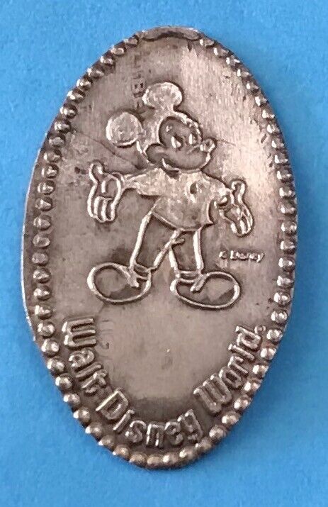 RARE 1st MICKEY MOUSE WDW PRESSED ELONGATED PENNY at WALT DISNEY WORLD