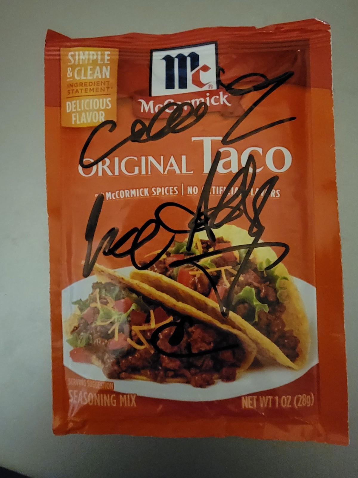 McCormick Taco Seasoning Autographed Neil Armstrong Christopher Columbus🤣💥💥💣