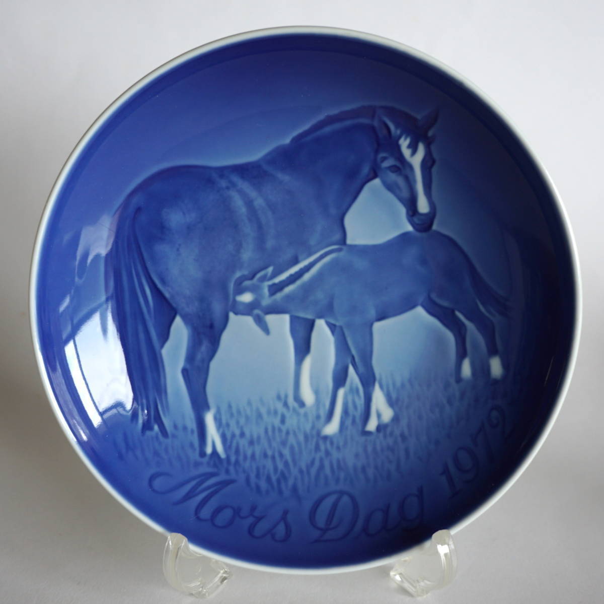 L3 Bingogrendal 1972 Horse Parent And Child Mother'S Day Plate Made In Denmark S