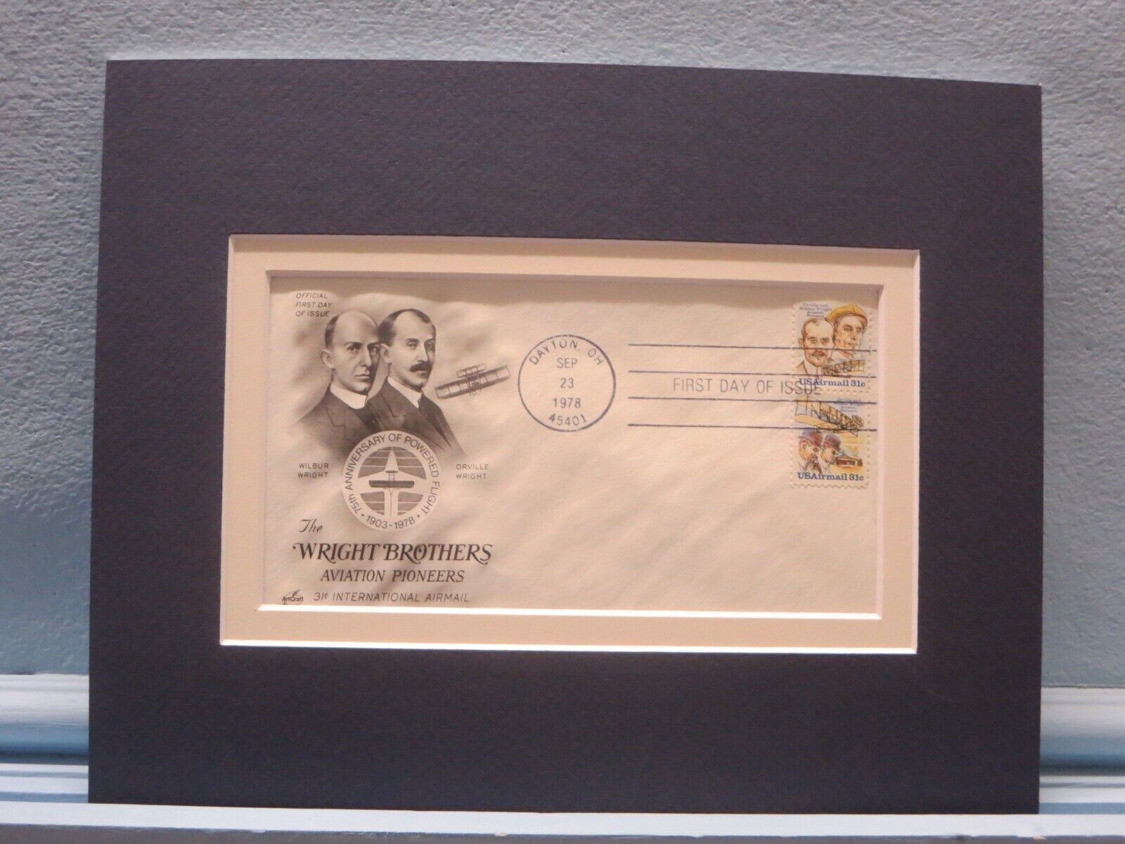 The Wright Brothers & the First Flight over Kitty Hawk & First Day Cover