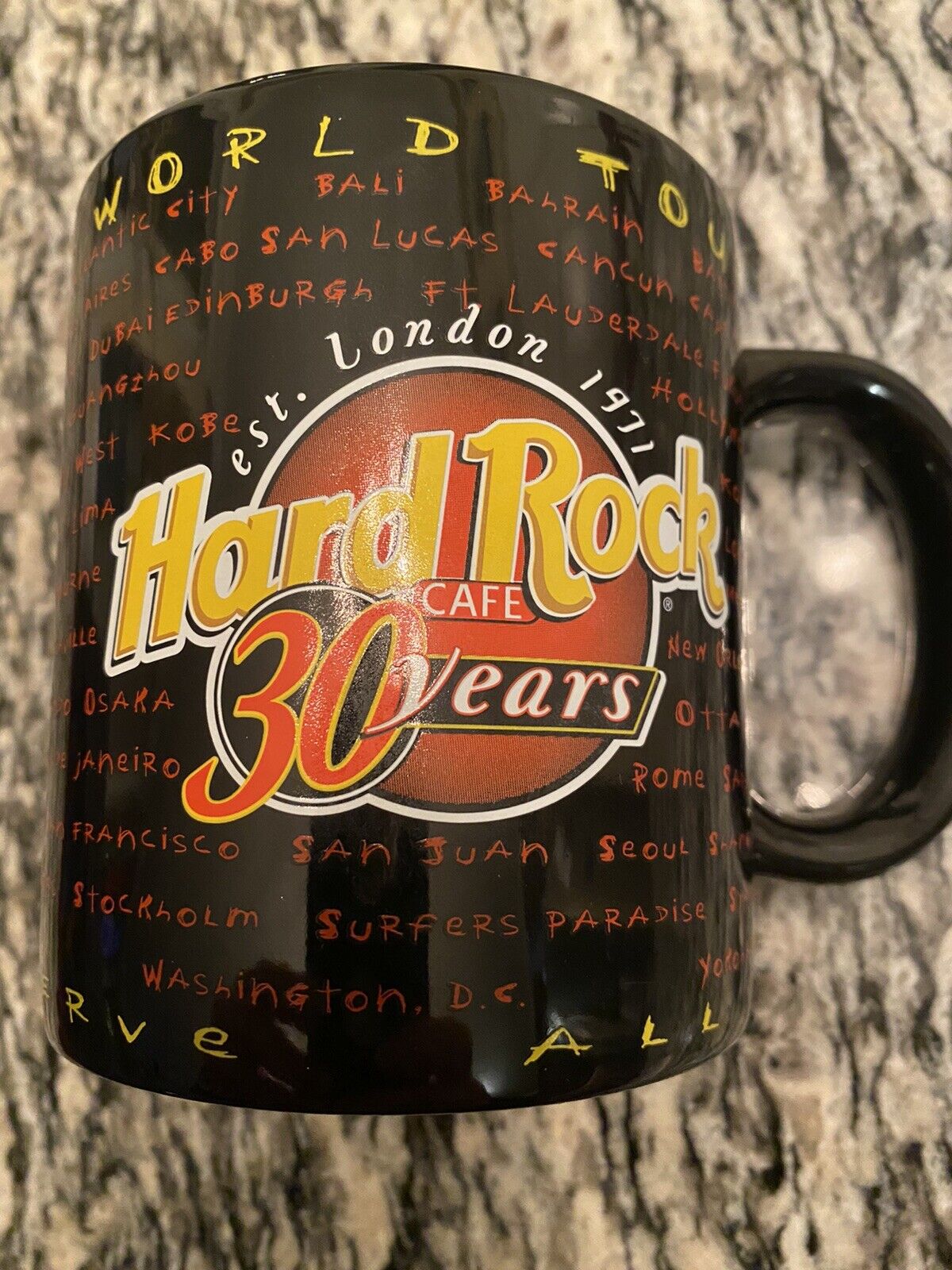 Hard Rock Cafe London 1971 30 Years Anniversary World Tour Coffee Mug NEW